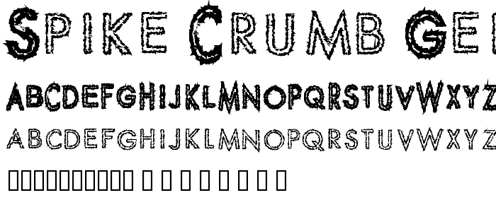 Spike Crumb Geiger font